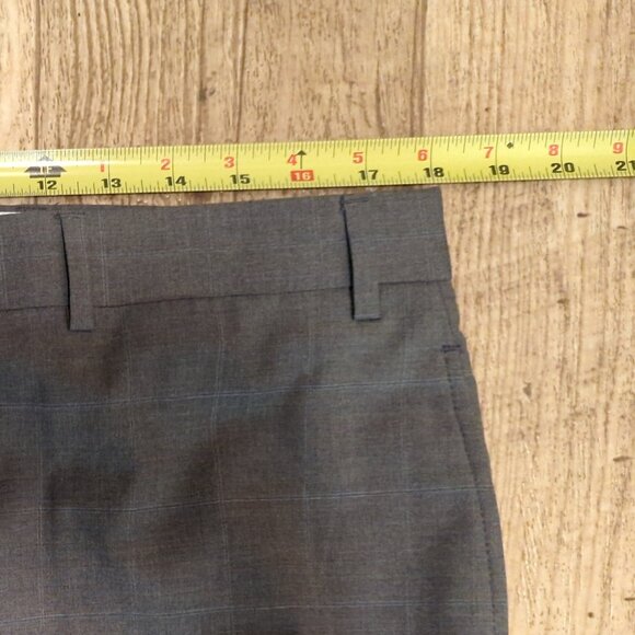 Ralph Lauren Mens 36x30 Medium Gray Plaid Dress Pants Comfort Flex Flat Front - Picture 7 of 12